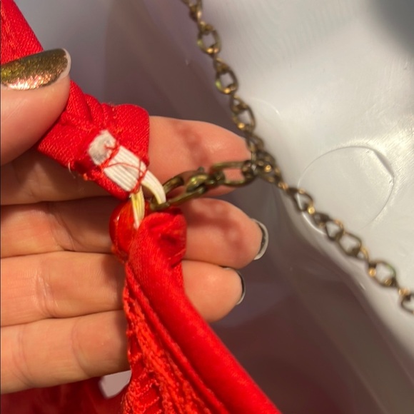 First Love Elegant Red Lace Women’s Racer Back Tank With Gold Mandala Necklace - Picture 10 of 12